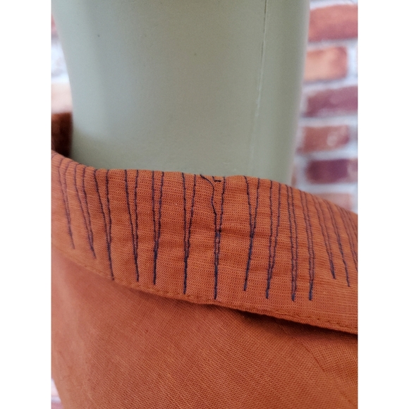 Josef Tresek Orange Cotton Blazer Large - Picture 6 of 8